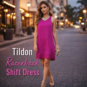 TILDON Racerback Pink Shift Size Small Versatile Dress